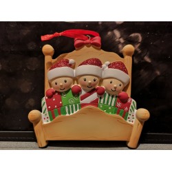  Bed Family of 3 Personalised Christmas Decoration 