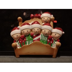  Bed Family of 6 Personalised Christmas Decoration 