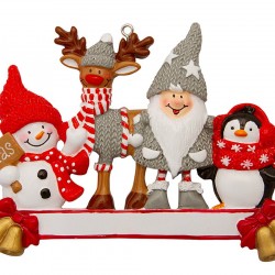 Family of 4 Personalised Christmas Decoration Family of 4 Personalised Christmas Decoration